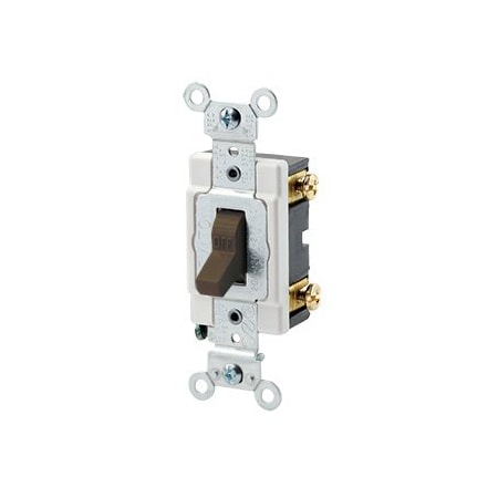 Leviton Toggle Switch, 20 Amp, 120/277 Volt, Brown 1221-S