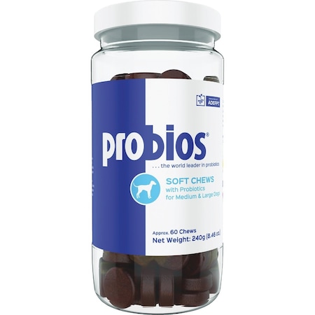 Probios Medium & Large Dog Probiotic Soft Chew, 60-Count CHR-985