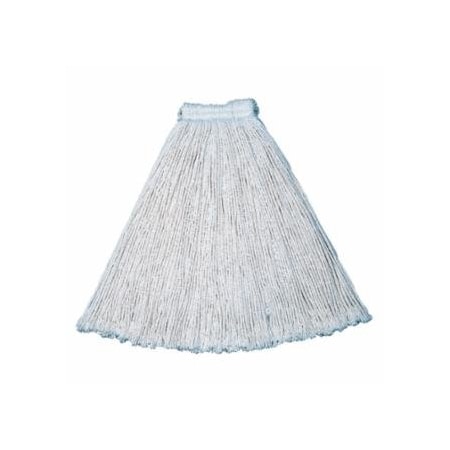 Rubbermaid Commercial Value Pro Cut-End Cotton Wet Mop Head, 20 oz, Cotton, 1 in Headband 640-FGV11700WH00
