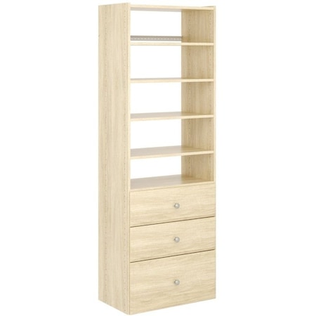 Easy Track Premium Tower Closet Organizer Kit, Honey Blonde PH40-MJ