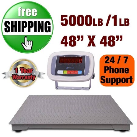 Prime Systems New Prime Scale Series 5000x1lb Floor Scale 48x48 with PS-IN108 Indicator PS-5000F+108-Ebay