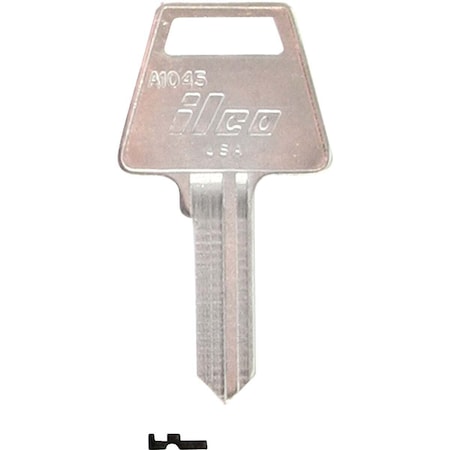 Kaba Ilco American Nickel Plated Padlock Key, A1045, 10PK AA00013472