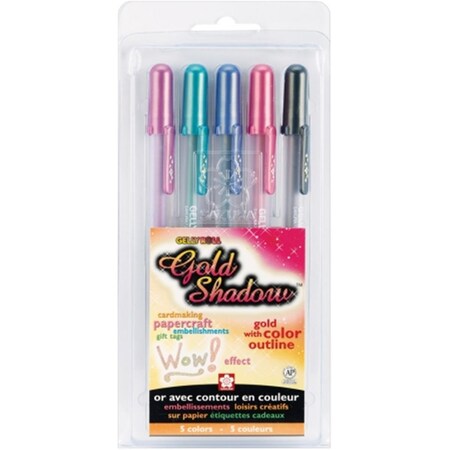 Sakura Gelly Roll Gold Shadow Pens, 5PK 58760