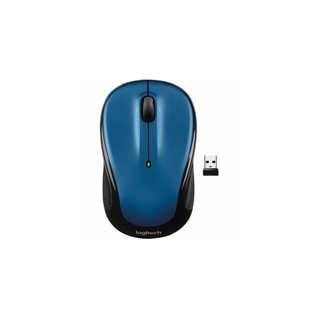 Logitech Mouse, Optical, Wireless, Radio Frequency, Blue, USB, 5 Button(s) 910-006829