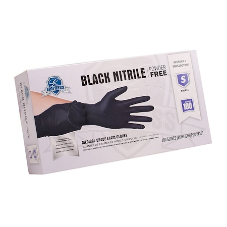 Empress Exam Grade Nitrile Glove Black Powder Free Small ENES2001BLK