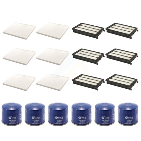Pur 6X Air + 6X Cabin + 6X Engine Oil Filter 18 Total Kit For Kia Sportage KFM-103593