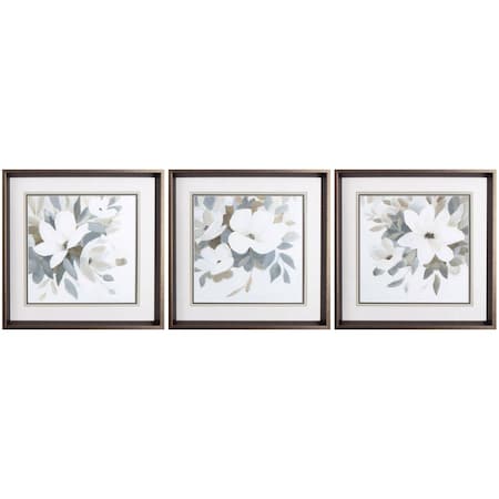 Set Of Three Modern Romance Brown Framed Print Wall Art, 3PK