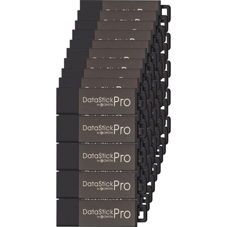 Centon DataStick Pro USB 2.0 Flash Drives - 16 GB - USB 2.0 - Gray - 5 Year Warranty - 50 Pack S1-U2P1-16G50PK
