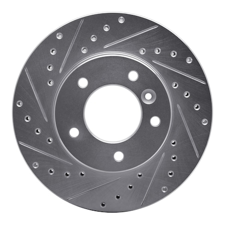 Dynamic Friction Co DFC Brake Rotor - Drilled and Slotted - Silver 631-20006L