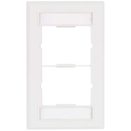 Siemon 2-PORT FLUSH MOUNT UNLOADED, SINGLE GANG FOR 2 CT COUPLERS, IVORY CT4-FP-20