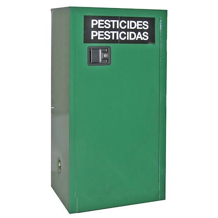 Securall Pesticide Storage Cabinet, 12 Gallon, 1 Shelves, 24 in W x 37 in H x 18 in D, AgGreen AG305