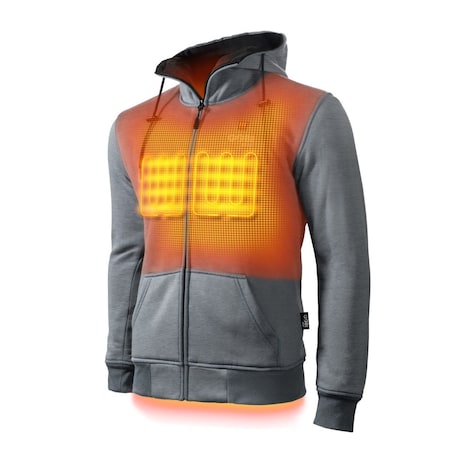Gobi Heat Ridge Men's Heated Hoodie, Grey, L 718356