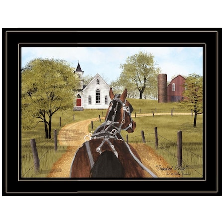 Homeroots Amish on Sunday Drive 2 Black Framed Print Wall Art 406393