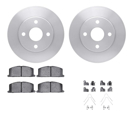 Dynamic Friction Co DFC Brake Rotor with 5000 Brake Pads and Hardware Kit 6512-76296