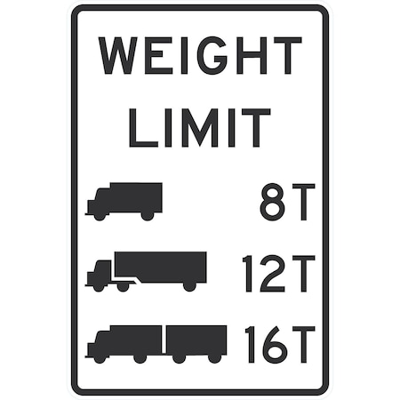 Lyle Weight Limit 8T, 12T, 16T (W/Graphic), 24x36, Engineer Grade, White G-14248-EG_24x36