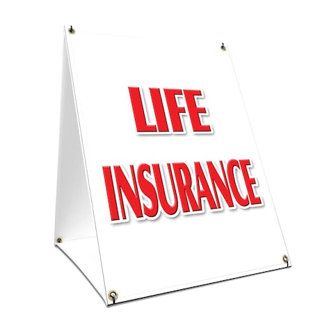 Signmission Life Insurance, 36 Inch x 24 Inch A-frame Yard Sign, Plastic Sign SBC-2436-Life Insurance