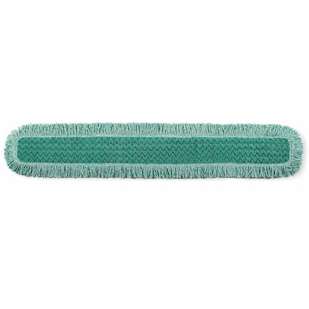 Rubbermaid Commercial Rubbermaid HYGEN 48" Microfiber Dust Pads W/ Fringe, Green - RCPQ449 FGQ44900 GR00