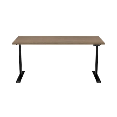 Homeroots 60" Wood Brown and Black Writing Desk 524933