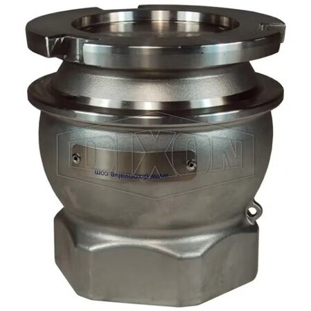 Dixon Mann-Tek by  Mann Tek Dry Disconnect Adapter Tank Unit with FKM FPM Seals, 4 in Nominal, Domestic DDA400SS