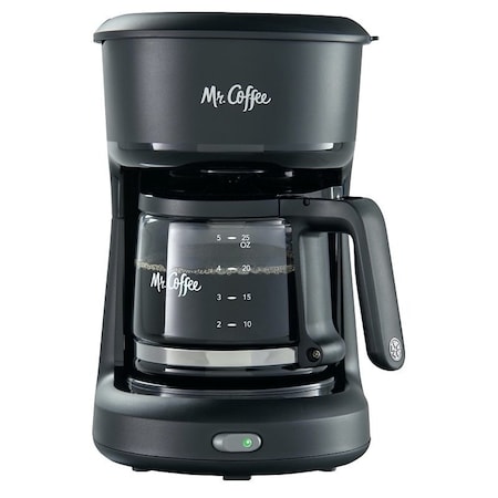 Mr. Coffee Coffee Maker, 5 Cups, 25 oz Capacity, 650 W, Plastic, Black, Switch Control 2129512