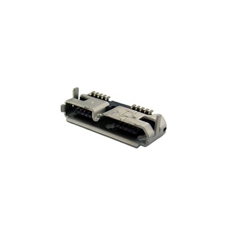 Attend USB 3.0 Micro B Type Receptacle R/A SMT Type, Shell DIP (Straight) w/o Prg, 15u in. 209E-BE01