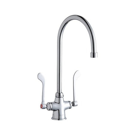 Elkay Handle-Operated Faucet, Manual, Gooseneck LK500GN08T6