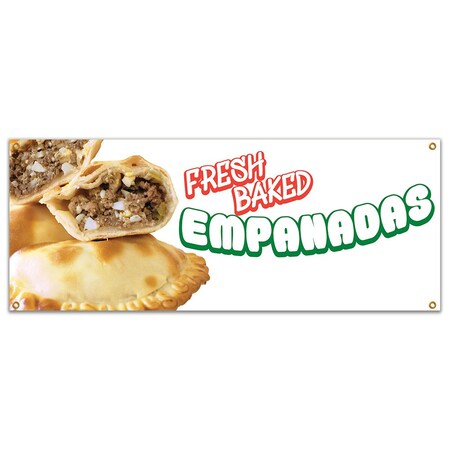 Signmission Fresh Baked Empanadas, 18 Inch x 48 Inch, Banner B-Fresh Baked Empanadas19