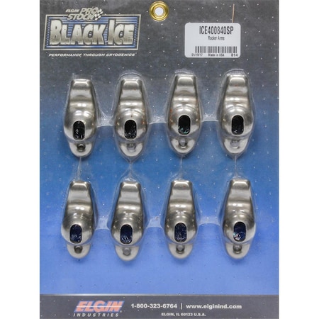 Elgin ICE400840SP Rocker Arms for Small Block Chevy - 1.6 Ratio 0.375 Stud - Pack of 8, 8PK ELGICE400840SP