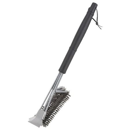 Omaha Preminum Grill Brush, 6 in L Brush, 3 in W Brush, Stainless Steel Bristle, Stainless Steel Bristle BBQ-37140