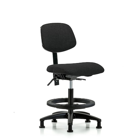 Blue Ridge Ergonomics Chair, Fab, Med Bench, Tilt BF Glides, Blk, No Arms, 22" to 29" Height, Black BR-FMBCH-RG-T1-A0-BF-RG-F42