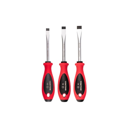 Tekton Slotted Screwdriver Set - 4 Inch Shanks, 3-Piece (10 - 14 mm) DWS90002