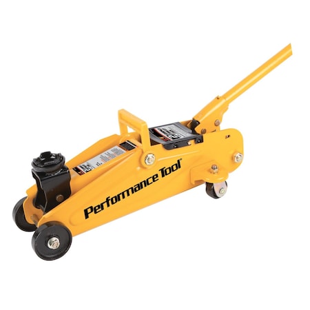 Perform Tool Jack Floor Jack; Hydraulic; 4000 Pound Capacity; 13 In Max Lift Height; Yellow; Steel W1606
