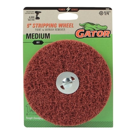 Gator Paint and Varnish Removing Wheel, 5 in Dia, 1/4 in Arbor 9006