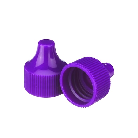 Wheaton Dropper Tip Cap, 20-410, Purple, PK 1000 W242527-A
