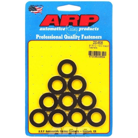 Arp 200-8535 Black Washers - 0.56 in. ID x 1 in. OD, 10PK ARP200-8535