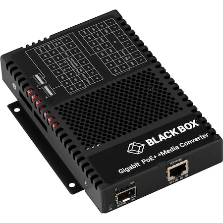 Black Box BLACK BOX Transceiver/Media Converter - Gigabit Ethernet 1000 - MBPS POE+ Media Converter LGC5600A