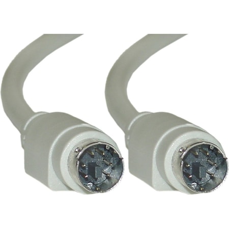 Cable Wholesale PS/2 Cable, Keyboard / Mouse, PS/2MiniDin6 Male, 6 Conductor, Straight, 25 foot 10M2-01125