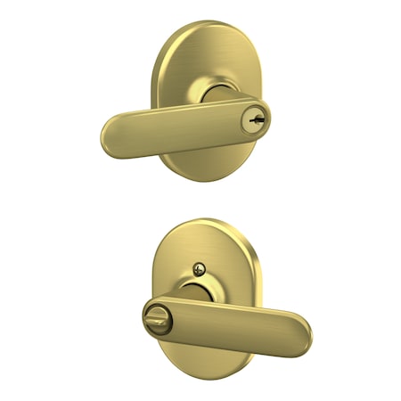 Schlage Residential Davlin Lever with Remsen Rose Keyed Entry Lock C Keyway with 16211 Latch and 10063 Strike Satin F51ADAV608RMN