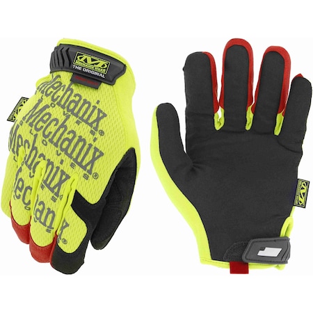 Mechanix Wear Hi-Viz Original(R) D4-360 Hi-Vis Cut Resistant Gloves, Synthetic Leather Palm, 10 SMG-X91-010