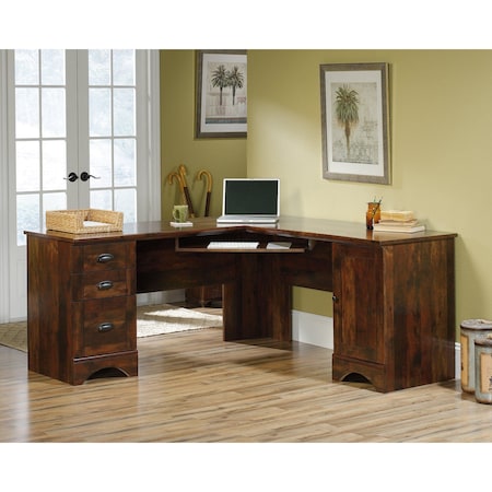 Sauder Corner Computer Desk, 30.276 in H, 66.142 in W X Curado Cherry 420474
