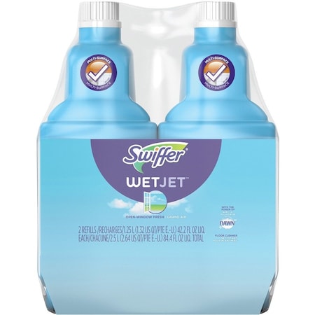 Swiffer WetJet 1.25 Liter Multi-Purpose Fresh Floor Cleaner, 2PK 26535