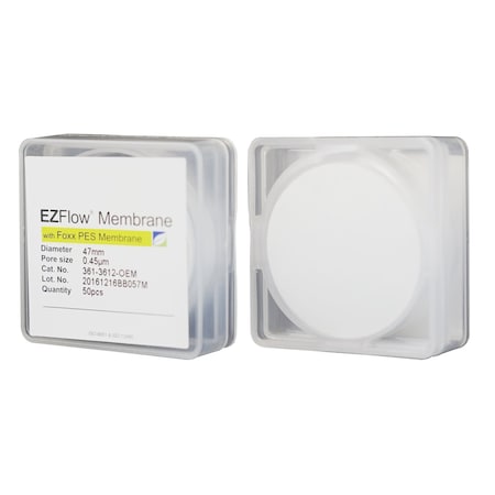 Foxx Life Sciences EZFlow PES Membrane Filters, 0.45 um, 25 mm Diameter Filter Discs, Non-Sterile, 50PK 361-3212-OEM