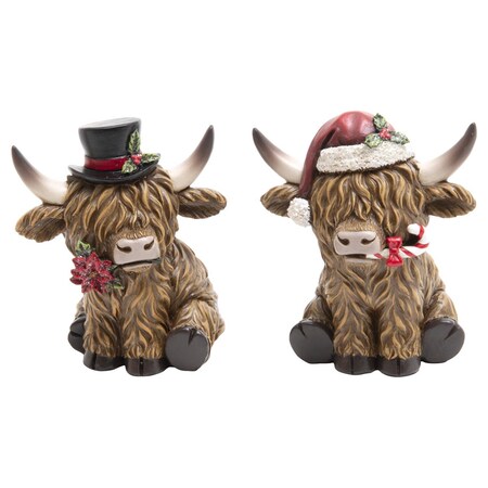 Gerson Assorted Holiday Cows Table Decor 2737210