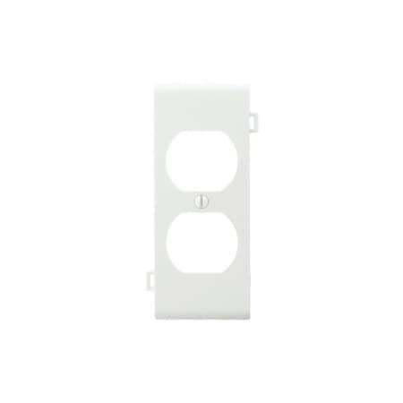 Leviton Wall Plate White 1 gang Thermoplastic Nylon Duplex Outlet White 0PSC8-00W