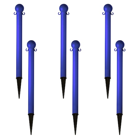 Mr. Chain 3" Blue Ground Pole (6-Pack) 95506-6