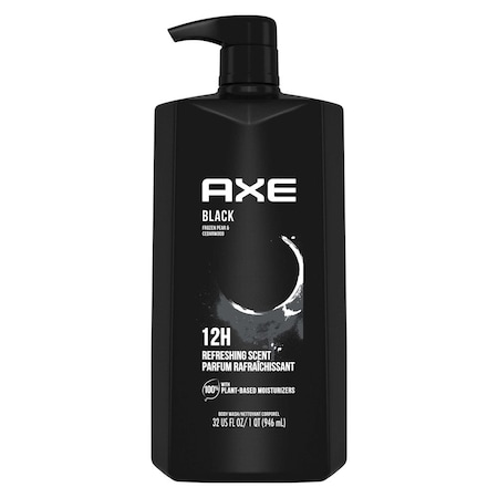 Axe Black 12H Refreshing Scent Pear and Cedarwood Mens Body Wash, 32 Ounce, 4PK 68715033