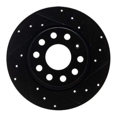 Dynamic Friction Co DFC Brake Rotor - Drilled and Slotted - Black 633-74031R