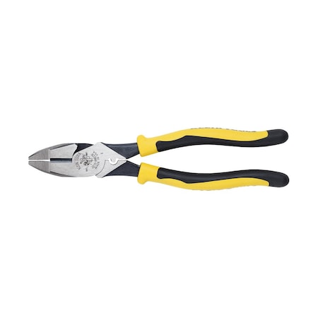 Klein Tools 9 1/2 in Journeyman(TM) Linemans Plier High Leverage w/ Wire Crimper, Steel J213-9NECR