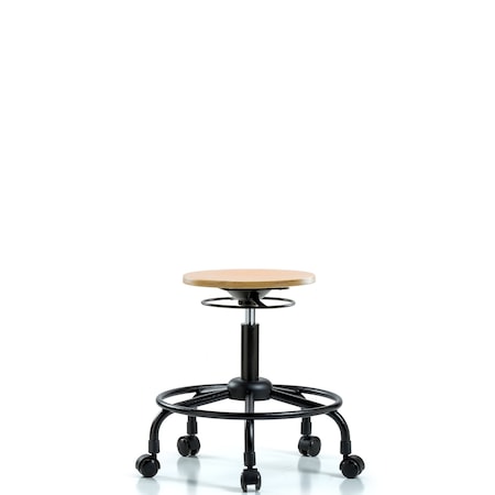 Blue Ridge Ergonomics Desk Stool, Wood, RT, Casters BR-WDHSO-RT-RC