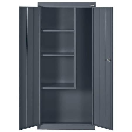 Sandusky Lee Light Duty Welded Steel Combination Cabinet, 30x18x66, Charcoal VFC1301866-02